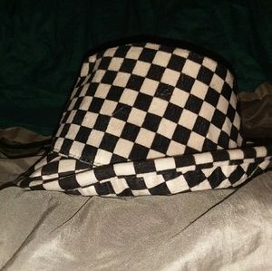 Velvet checkboard fedora!